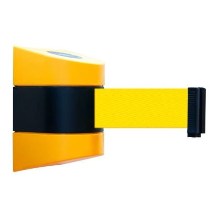 Lawrence Metal Prod. Tensabarrier Magnetic Retractable Belt Barrier, Yellow Case W/15' Yellow Belt 897-15-M-35-Y5-D